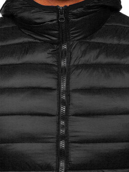 Men's Quilted Hooded Gilet Black Bolf LY36