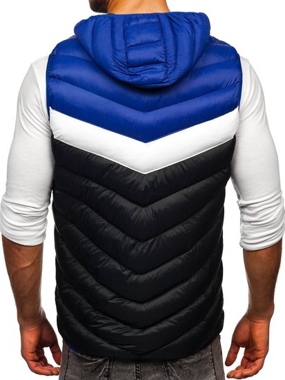 Men's Quilted Hoodie Gilet Navy Blue Bolf HDL88004