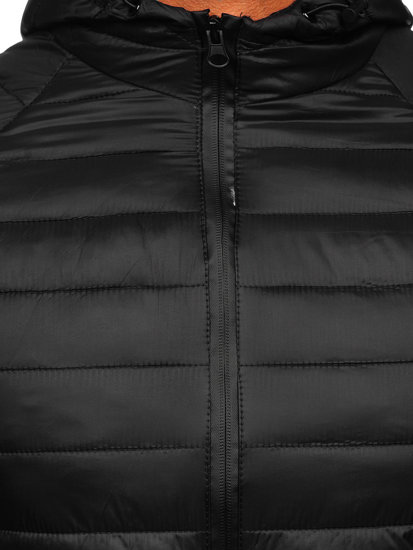 Men's Quilted Lightweight Down Jacket Black Bolf HM112