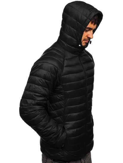 Men's Quilted Lightweight Jacket Black Bolf 13021