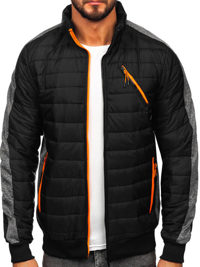 Men's Quilted Lightweight Jacket Black Bolf 8M909