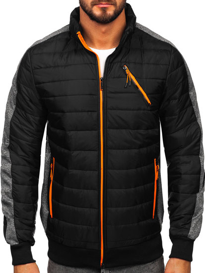 Men's Quilted Lightweight Jacket Black Bolf 8M909