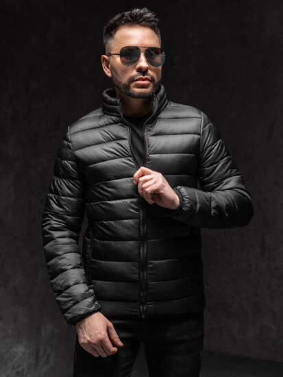 Men's Quilted Lightweight Jacket Black Bolf LY33A1