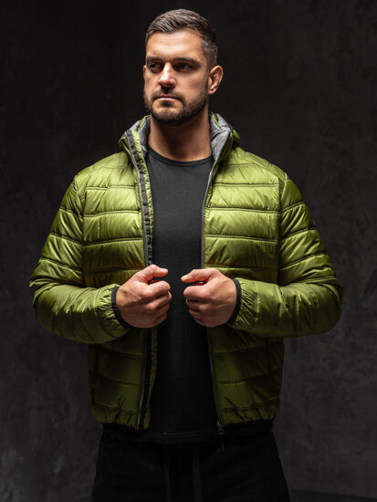 Men's Quilted Lightweight Jacket Green Bolf BK111A1