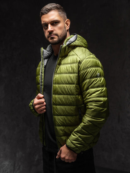 Men's Quilted Lightweight Jacket Green Bolf BK111A1