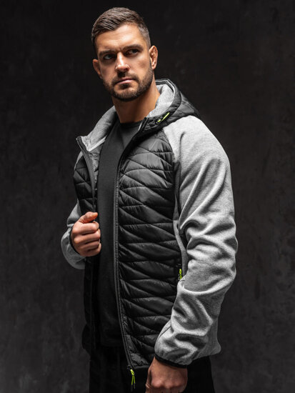 Men's Quilted Lightweight Jacket Grey Bolf KS2145A1