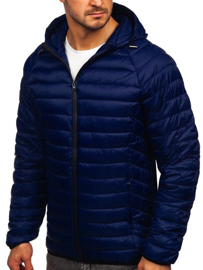 Men's Quilted Lightweight Jacket Navy Blue Bolf 13021