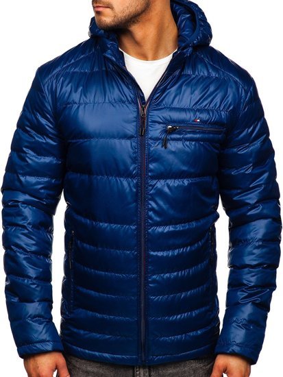 Men's Quilted Lightweight Jacket Navy Blue Bolf 2066