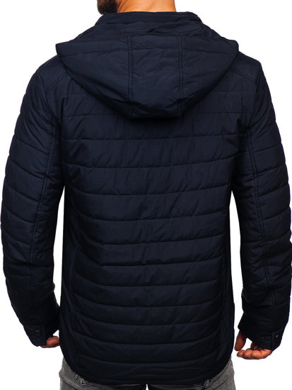 Men's Quilted Lightweight Jacket Navy Blue Bolf 22M305