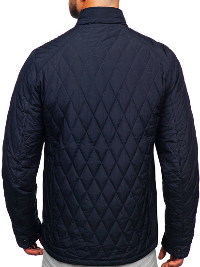 Men's Quilted Lightweight Jacket Navy Blue Bolf 22M307