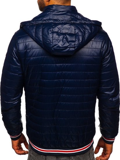 Men's Quilted Lightweight Jacket Navy Blue Bolf 6191