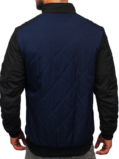 Men's Quilted Lightweight Jacket Navy Blue Bolf 84M3022