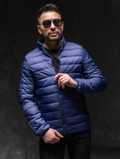 Men's Quilted Lightweight Jacket Navy Blue Bolf LY33A1