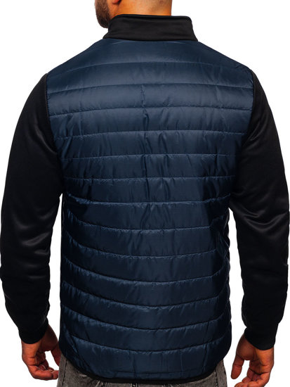 Men's Quilted Lightweight Jacket Navy Blue Bolf M10013