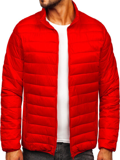 Men's Quilted Lightweight Jacket Red Bolf 5M703