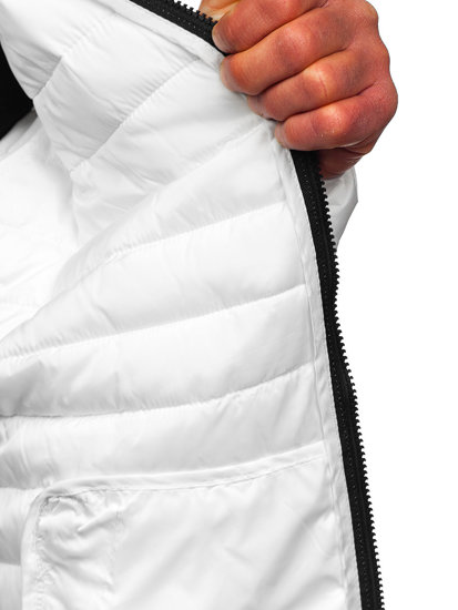 Men's Quilted Lightweight Jacket White Bolf R9002