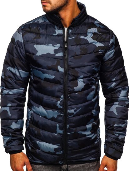 Men's Quilted Lightweight Sport Jacket Camo-Graphite Bolf SM32