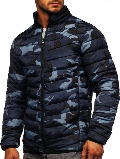 Men's Quilted Lightweight Sport Jacket Camo-Graphite Bolf SM32