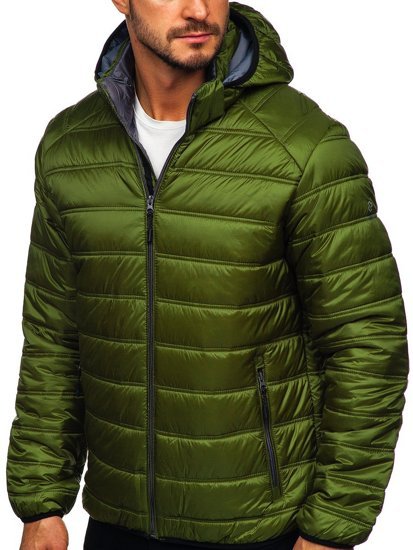 Men's Quilted Lightweight Sport Jacket Green Bolf BK111