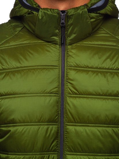 Men's Quilted Lightweight Sport Jacket Green Bolf BK111