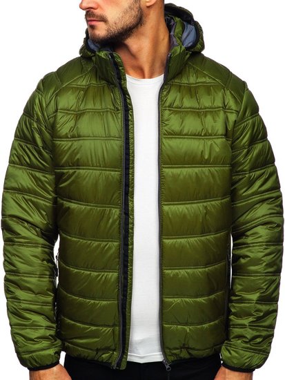 Men's Quilted Lightweight Sport Jacket Green Bolf BK111