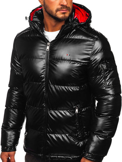 Men's Quilted Oversize Winter Jacket Black Bolf EX2138B