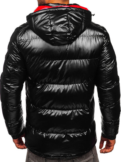 Men's Quilted Oversize Winter Jacket Black Bolf EX2138B