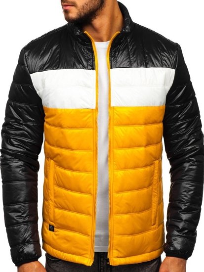 Men's Quilted Transitional Jacket Yellow Bolf 6111