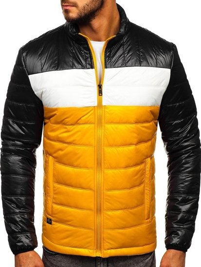 Men's Quilted Transitional Jacket Yellow Bolf 6111