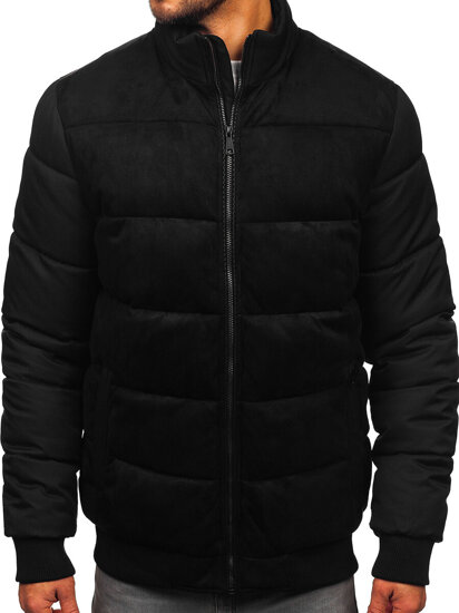 Men's Quilted Winter Jacket Black Bolf 22M336