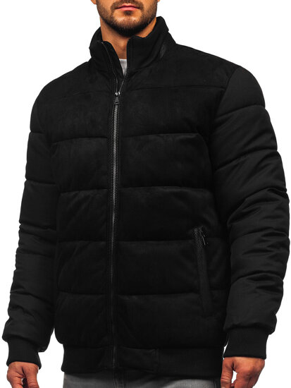 Men's Quilted Winter Jacket Black Bolf 22M336