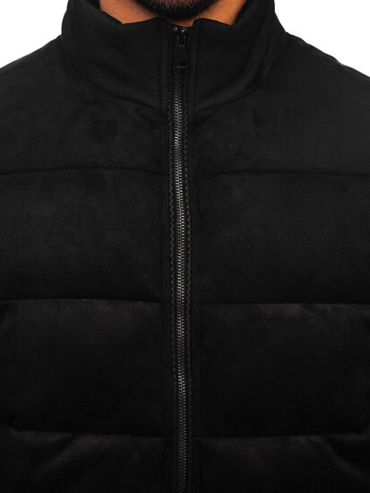 Men's Quilted Winter Jacket Black Bolf 22M336