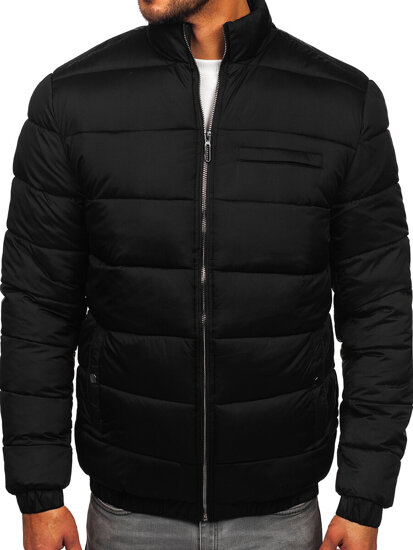 Men's Quilted Winter Jacket Black Bolf 31M5015