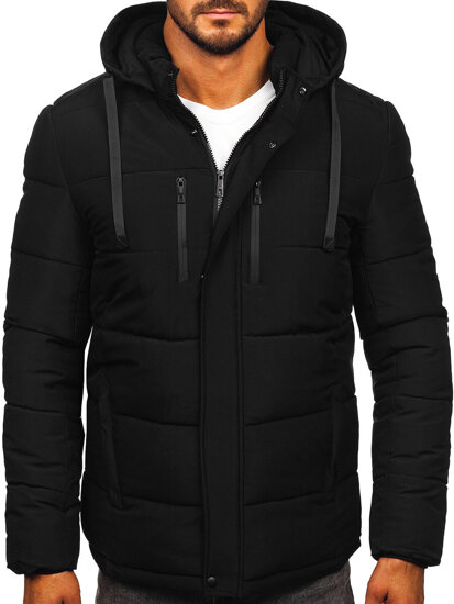 Men’s Quilted Winter Jacket Black Bolf 31M5052