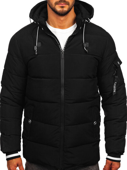 Men's Quilted Winter Jacket Black Bolf 57M7502