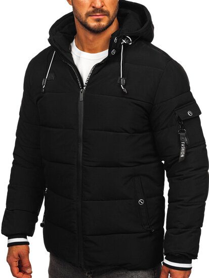 Men's Quilted Winter Jacket Black Bolf 57M7502