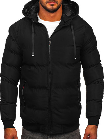 Men's Quilted Winter Jacket Black Bolf 5M3125