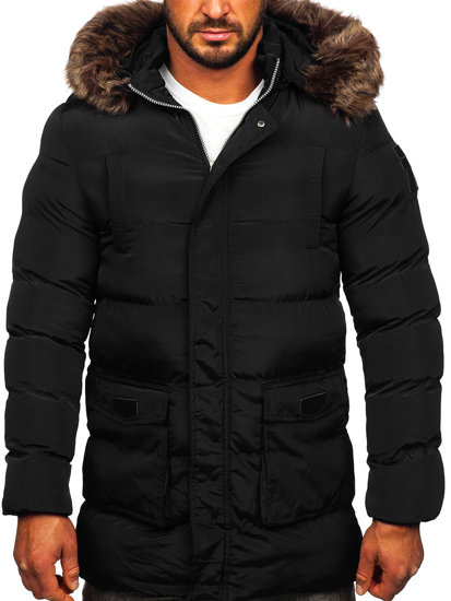 Men's Quilted Winter Jacket Black Bolf 5M50