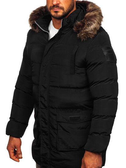 Men's Quilted Winter Jacket Black Bolf 5M50