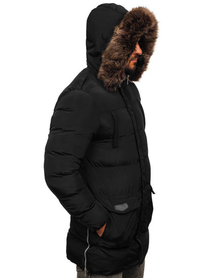 Men's Quilted Winter Jacket Black Bolf 5M50