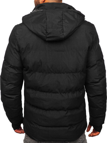 Men's Quilted Winter Jacket Black Bolf 5M756