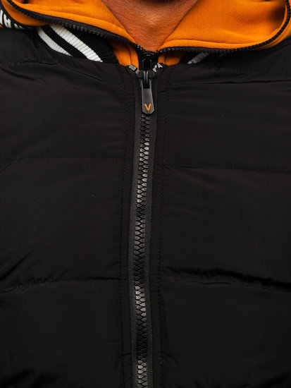 Men's Quilted Winter Jacket Black Bolf 6900