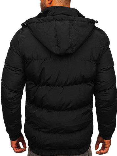 Men's Quilted Winter Jacket Black Bolf 6904