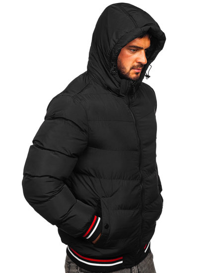 Men's Quilted Winter Jacket Black Bolf 6971