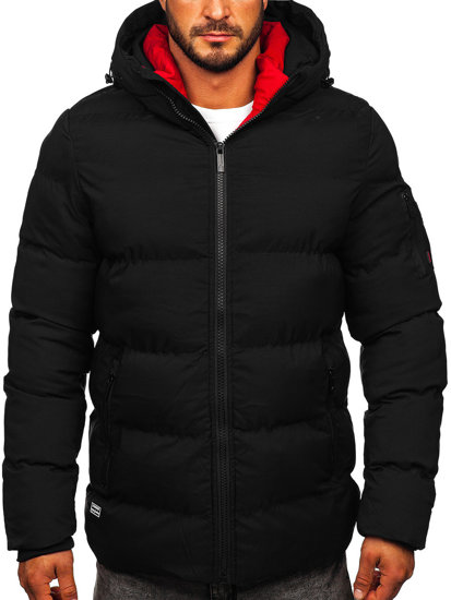 Men's Quilted Winter Jacket Black Bolf 7338