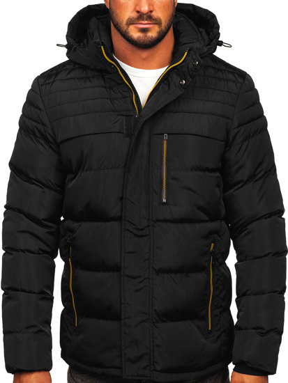 Men's Quilted Winter Jacket Black Bolf 7M806