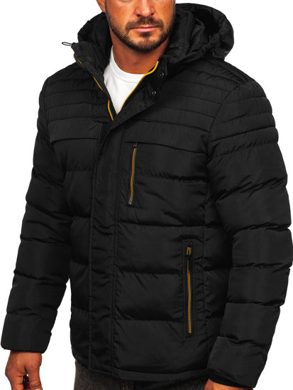 Men's Quilted Winter Jacket Black Bolf 7M806