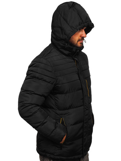 Men's Quilted Winter Jacket Black Bolf 7M806