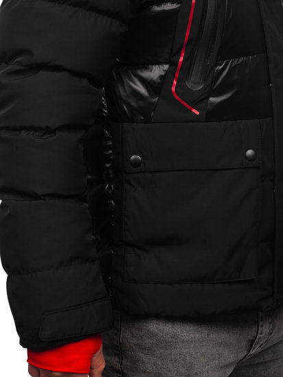 Men's Quilted Winter Jacket Black Bolf 99527