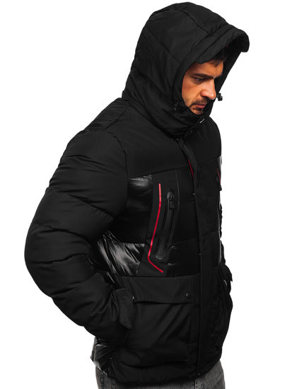 Men's Quilted Winter Jacket Black Bolf 99527